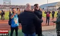 کنعانی‌زادگان با قهرمان سنگین وزن کشتی کمر تو کمر شد