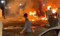 آتش‌سوزی آمبولانس در تجمعات شب گذشته