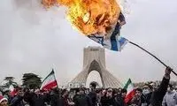 پرچم آمریکا و اسرائیل در تهران به آتش کشیده شد