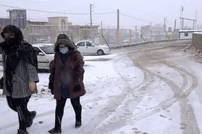 تصاویری از بارش زیبای برف در شهر مهاباد