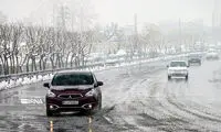 بارش برف و باران در جاده‌های ۶ استان