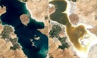 تصاویری از وضعیت نگران‌کننده دریاچه ارومیه