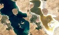 تصاویری از وضعیت نگران‌کننده دریاچه ارومیه