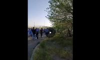 استقبال هواداران آبی‌ها قبل از بازی با پیکان