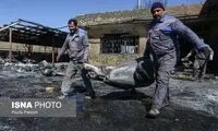 تصاویری از سوختن ماشین‌ها درپی انفجار گاز مایع