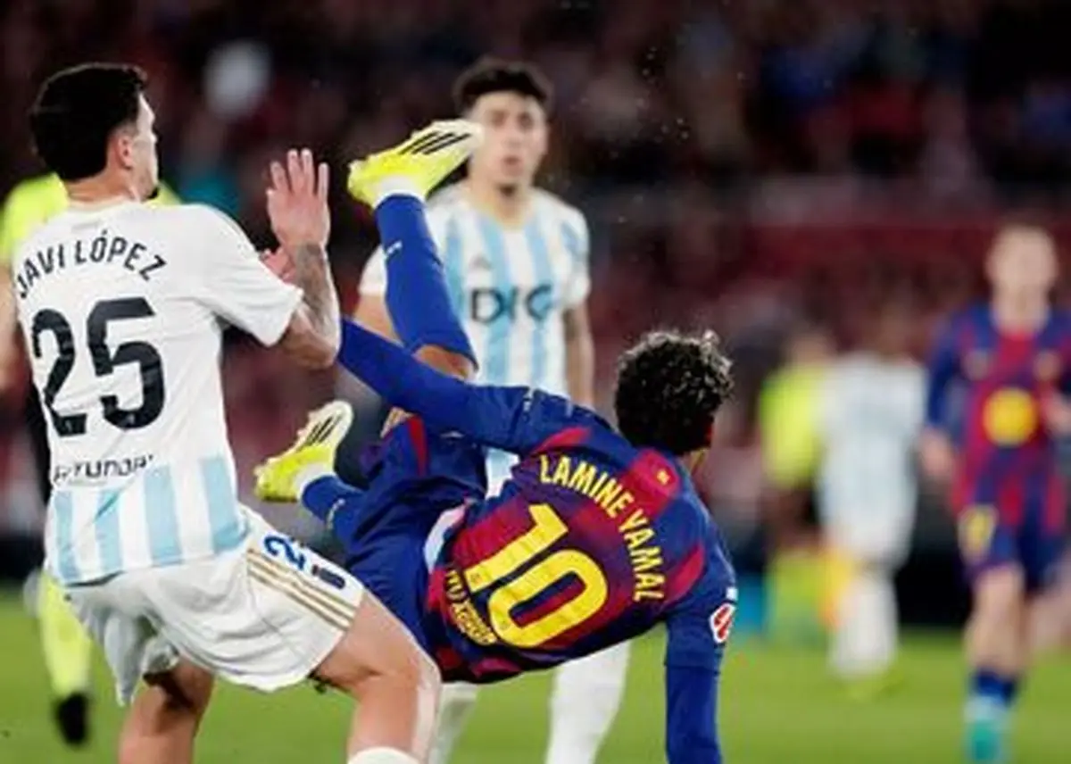 قیچی برگردان استثنایی یامال، زیباترین گل فصل اسپانیا