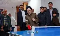 تصاویر تازه از پینگ‌پنگ بازی کردن محمد خاتمی