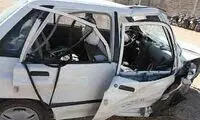 لِه شدن پراید در تصادف با یک شاسی بلند چینی