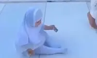 ویدئویی از متفاوت ترین زائر خانه خدا وایرال شد