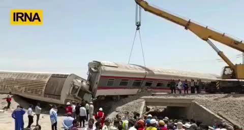 تصاویری جدید و دردناک از حادثه قطار مشهد-یزد