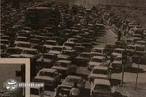 عکس‌هایی از ترافیک وحشتناک تهران در زمستان ۱۳۵۴