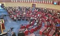 عکسی از علی لاریجانی و قالیباف در مجلس خبرگان