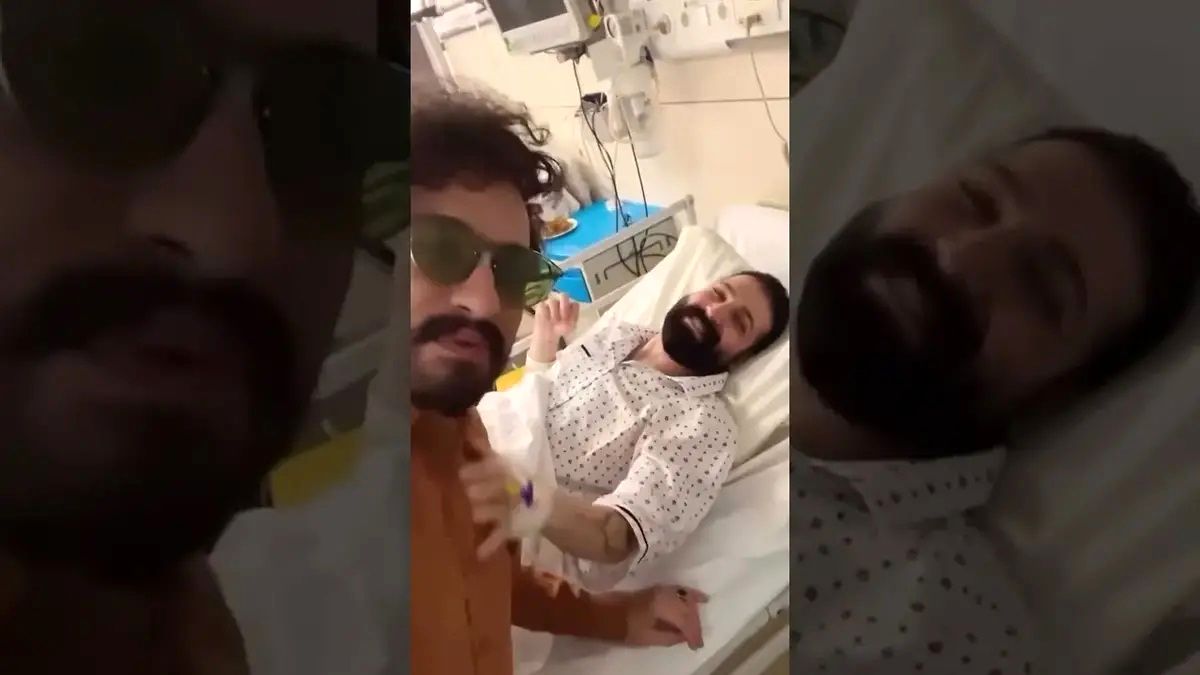 عیادت مصطفی راغب از حمید هیراد پس از شیمی‌درمانی
