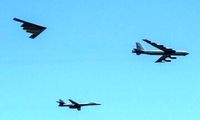 رزمایش بمب‌افکن‌های استراتژیک «بی۵۲» آمریکا بر فراز آلمان