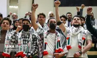 تصاویرِ دختران و پسران چفیه پوش در مجلس