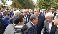 ظریف در مراسم تدفین «اسلام کریم اف»