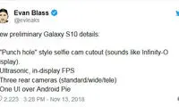برخی از مشخصات Galaxy S۱۰ فاش شد