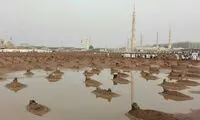 قبرستان بقيع پس از بارندگی