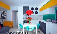 دکوراسیون رنگی رنگی و شاد