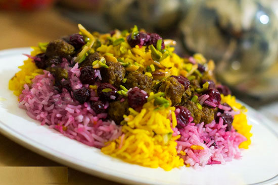 کته آلبالو؛ غذای مجلسی ایرانی
