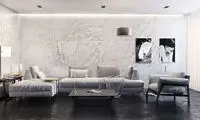 طراحی دکوراسیون پذیرایی با ایده و متریال