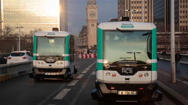 اتوبوس بدون راننده در پاریس