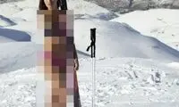 اسکی‌باز ایرانی در آغوش دختر برهنه +عکس