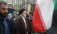 حجت‌الاسلام مصطفی خامنه‌ای در راهپیمایی تهران