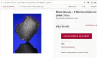 حراج یک شهاب‌سنگ مریخی +عکس