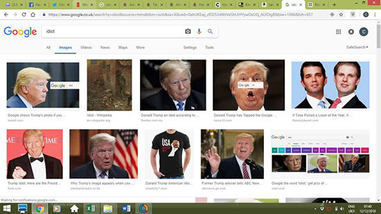 چرا وقتی کلمه احمق را سرچ می‌کنیم، عکس ترامپ دیده می‌شود؟