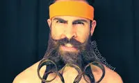 مردی با مدل های عجیب ریش +عکس