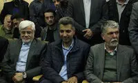 عادل فردوسی پور در مراسم ختم جمشید مشایخی