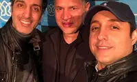 سلفی امیر حسین رستمی و ژوله با دایی