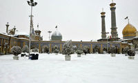 نمای زمستانی آستان حرم عبدالعظیم حسنی (ع)