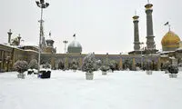 نمای زمستانی آستان حرم عبدالعظیم حسنی (ع)