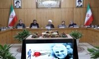 ادای احترام اعضای هیات دولت به سردارِ شهید