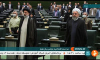 تصویری از روحانی در افتتاحیه مجلس یازدهم