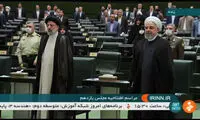 تصویری از روحانی در افتتاحیه مجلس یازدهم