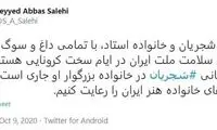 توئیت وزیر ارشاد از مراسم بدرقه استاد شجریان