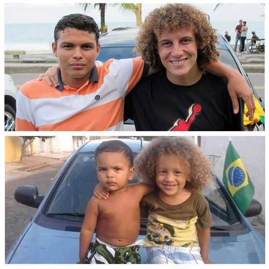 شباهت عجیب دو کودک به ستارگان برزیل!
