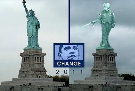 عکس:مجسمه آزادی پس ازجنبش وال استریت