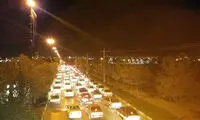 صف پمپ بنزین کرمانشاه پس از زلزله