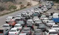 ترافیک سنگین در جاده کرج - چالوس