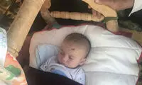 کودک 3 ماهه که از زلزله جان سالم به در برد
