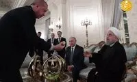 پذیرایی اردوغان با انجیر از روحانی و پوتین