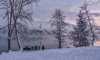 دریاچه Bled در یک صبح زمستانی رویایی!