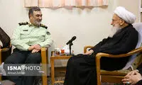 دیدار سردار اشتری با مراجع و علما در قم