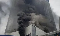 آتش سوزی در مرکز تجاری سئول