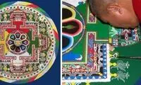 هنر تبتیان در نقاشی با شن +عکس