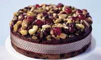 طرز تهیه کیک جواهرنشان آجیل و میوه های خشک